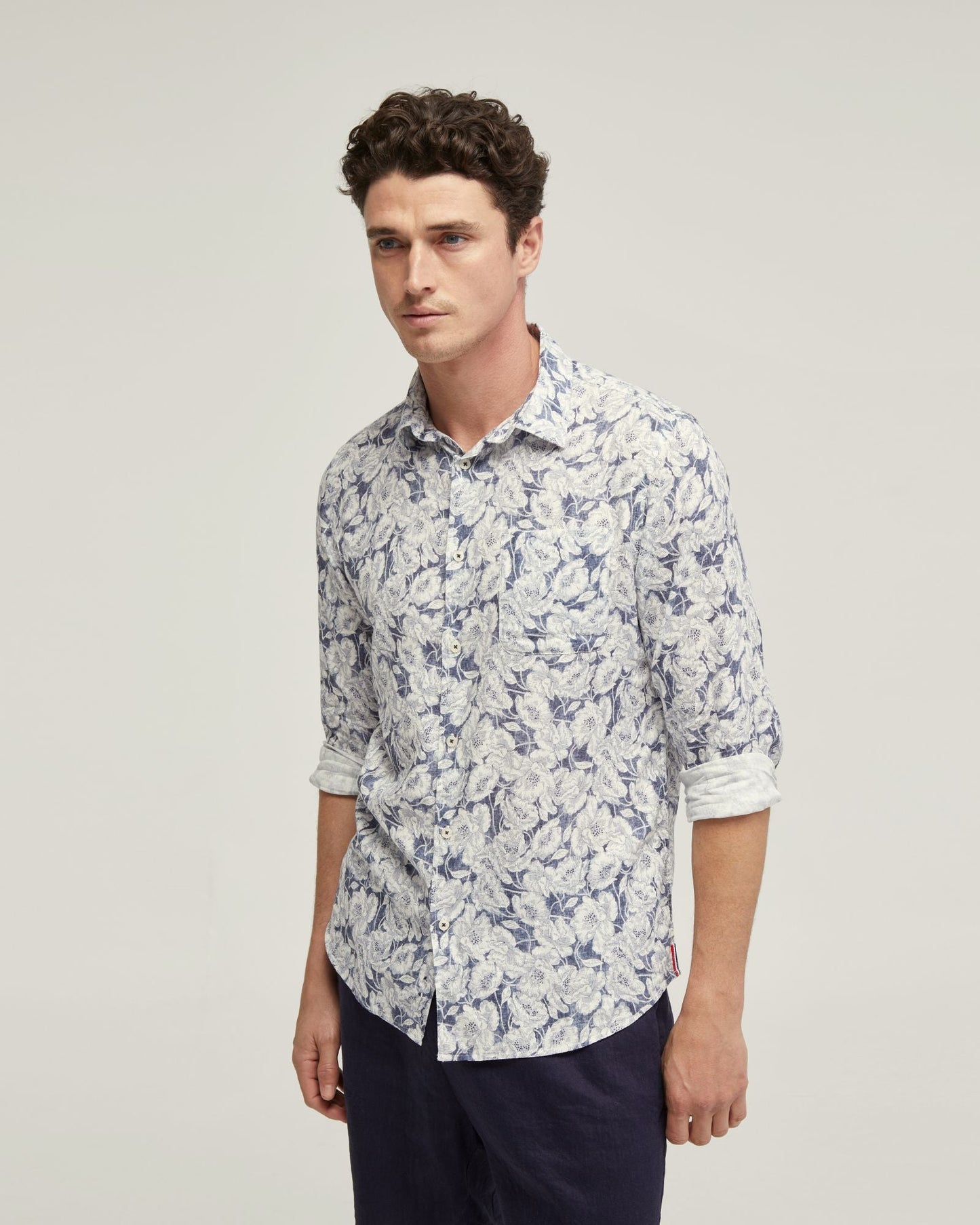 Holloway Linen Blend Printed Shirt