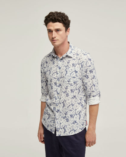 Holloway Linen Blend Printed Shirt