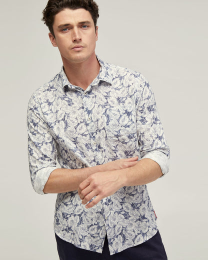 Holloway Linen Blend Printed Shirt