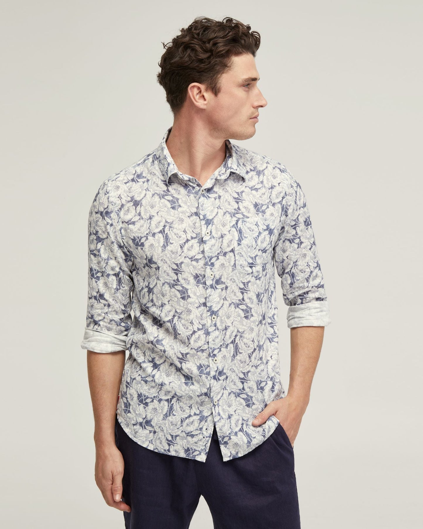 Holloway Linen Blend Printed Shirt