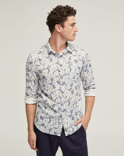 Holloway Linen Blend Printed Shirt