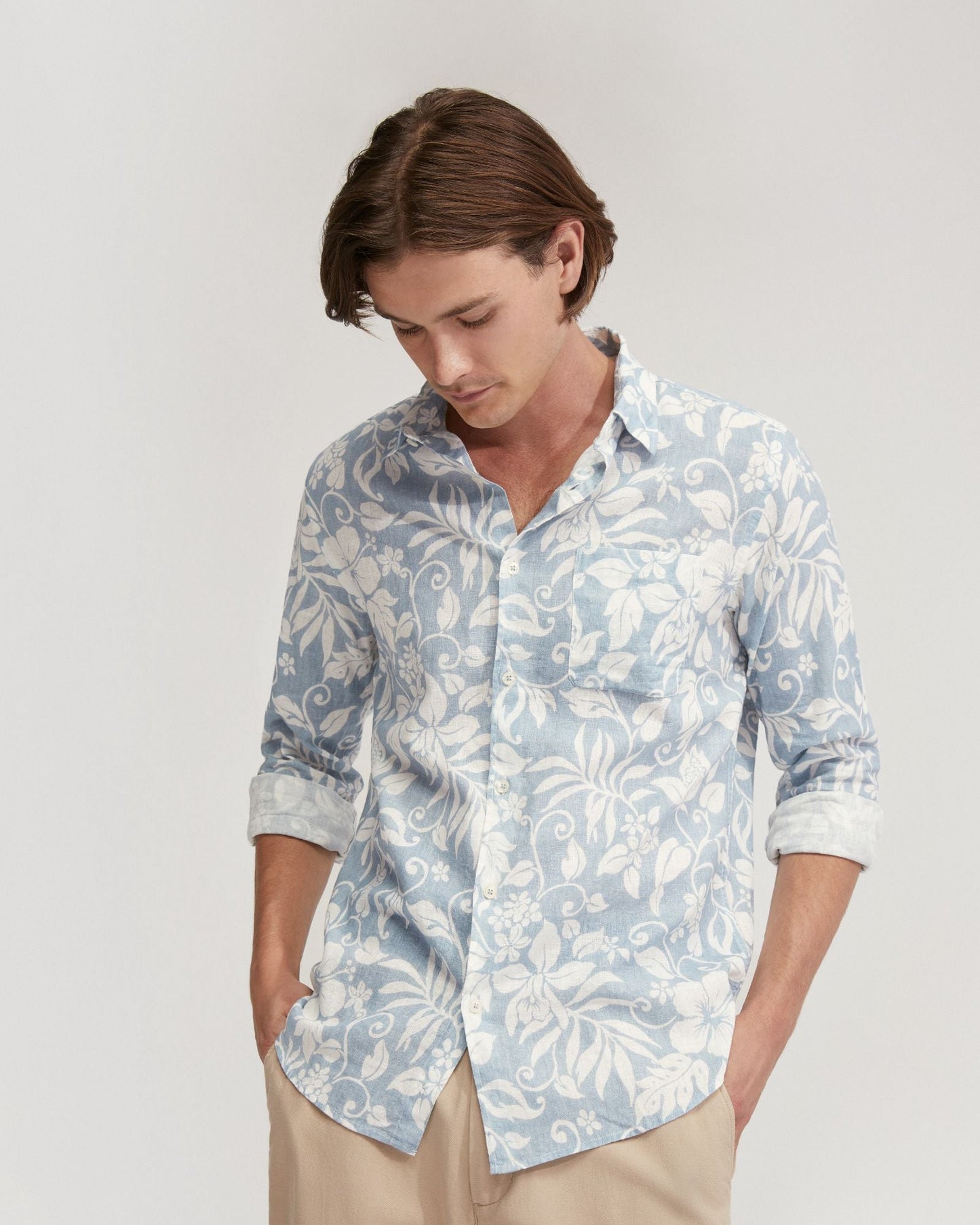 Holloway Linen Blend Printed Shirt