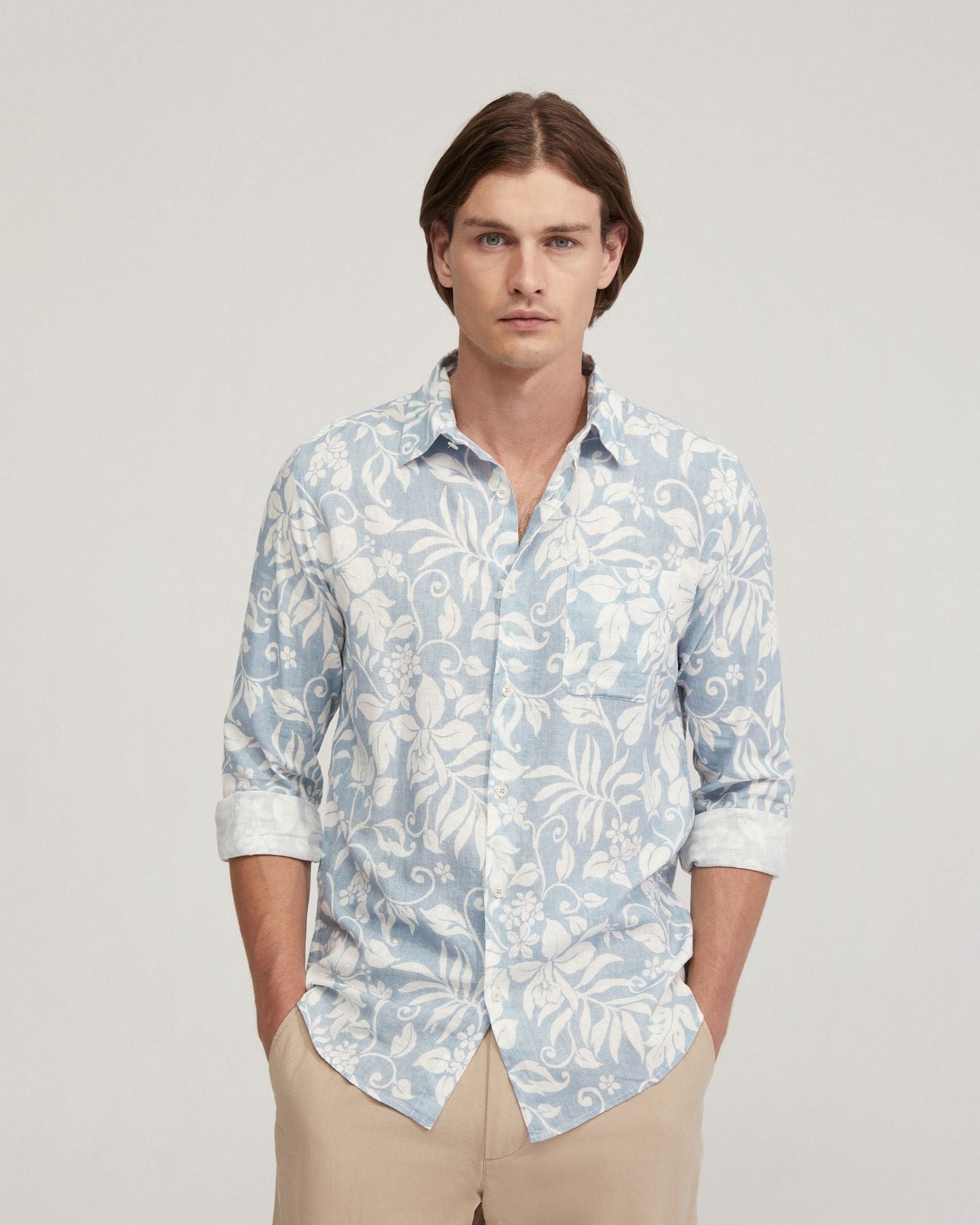 Holloway Linen Blend Printed Shirt