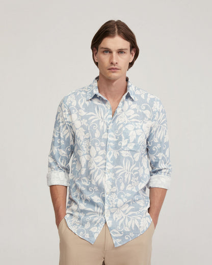 Holloway Linen Blend Printed Shirt