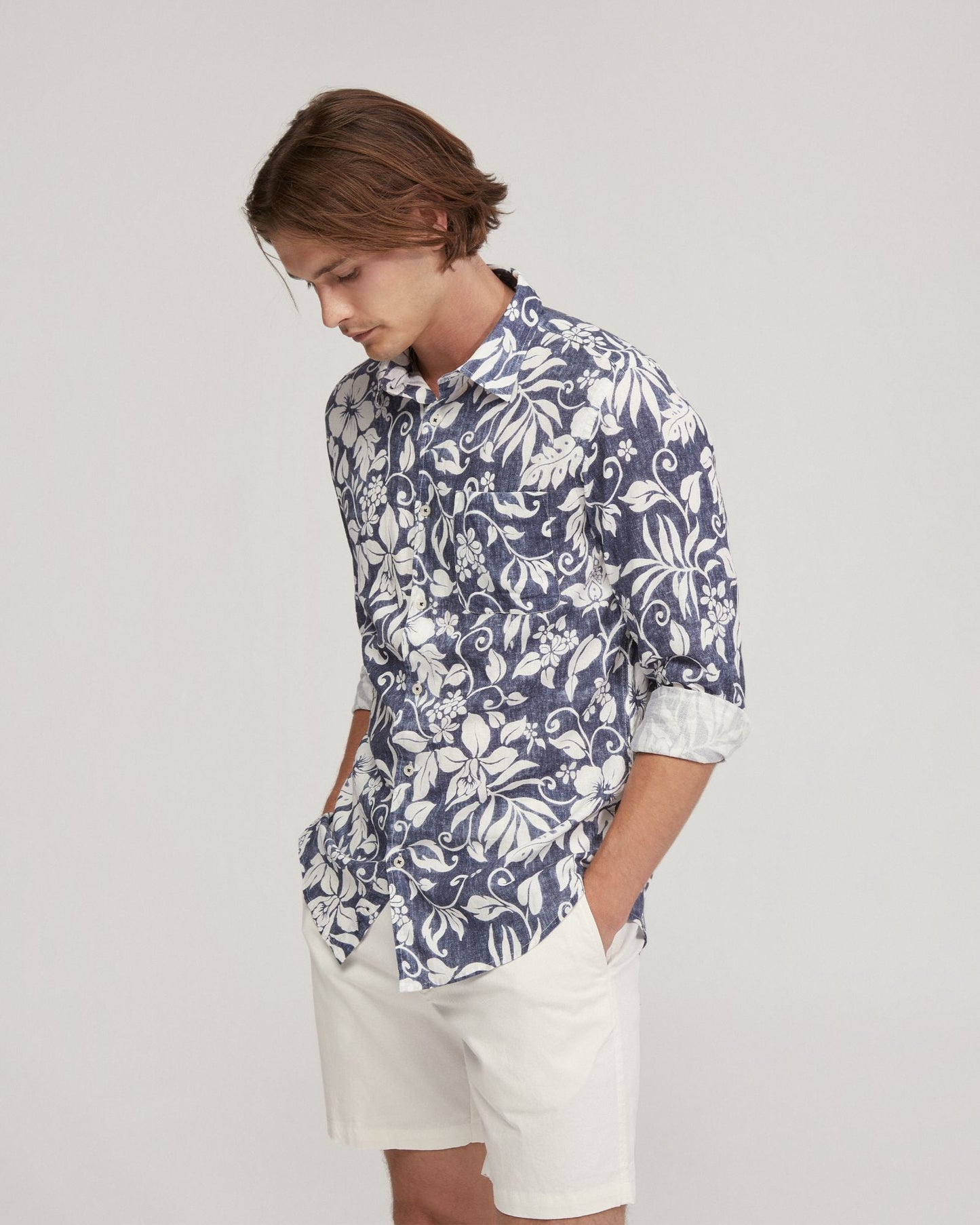 Holloway Linen Blnd Printed Shirt