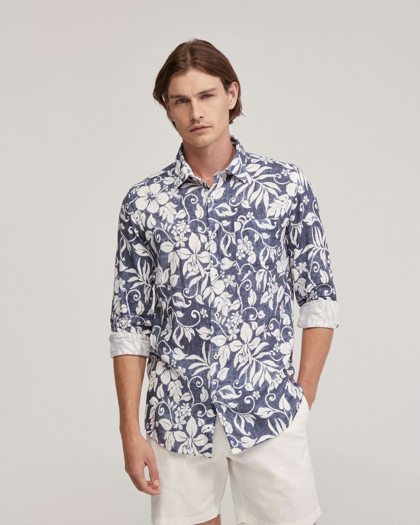 Holloway Linen Blnd Printed Shirt