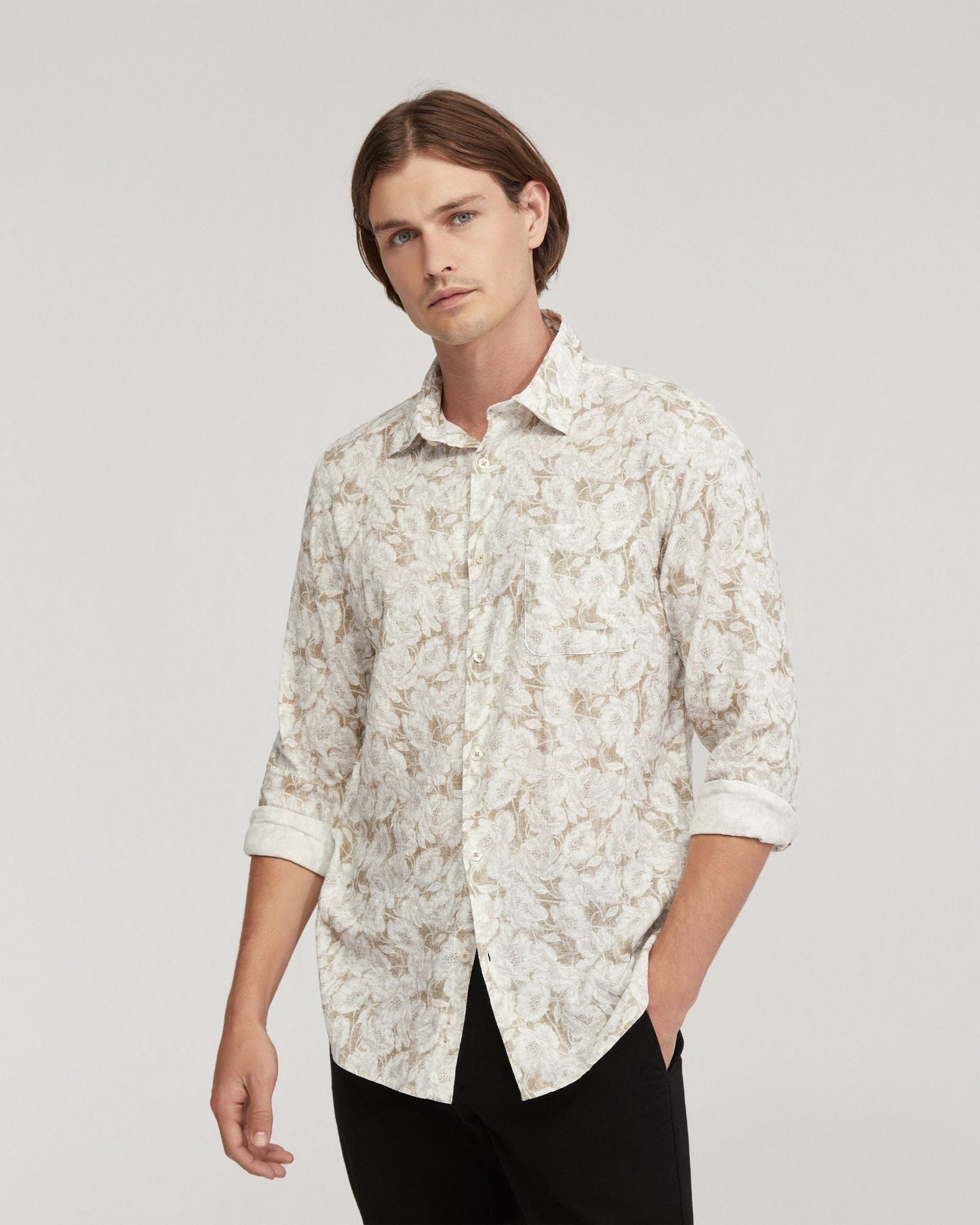 Holloway Linen Blend Printed Shirt