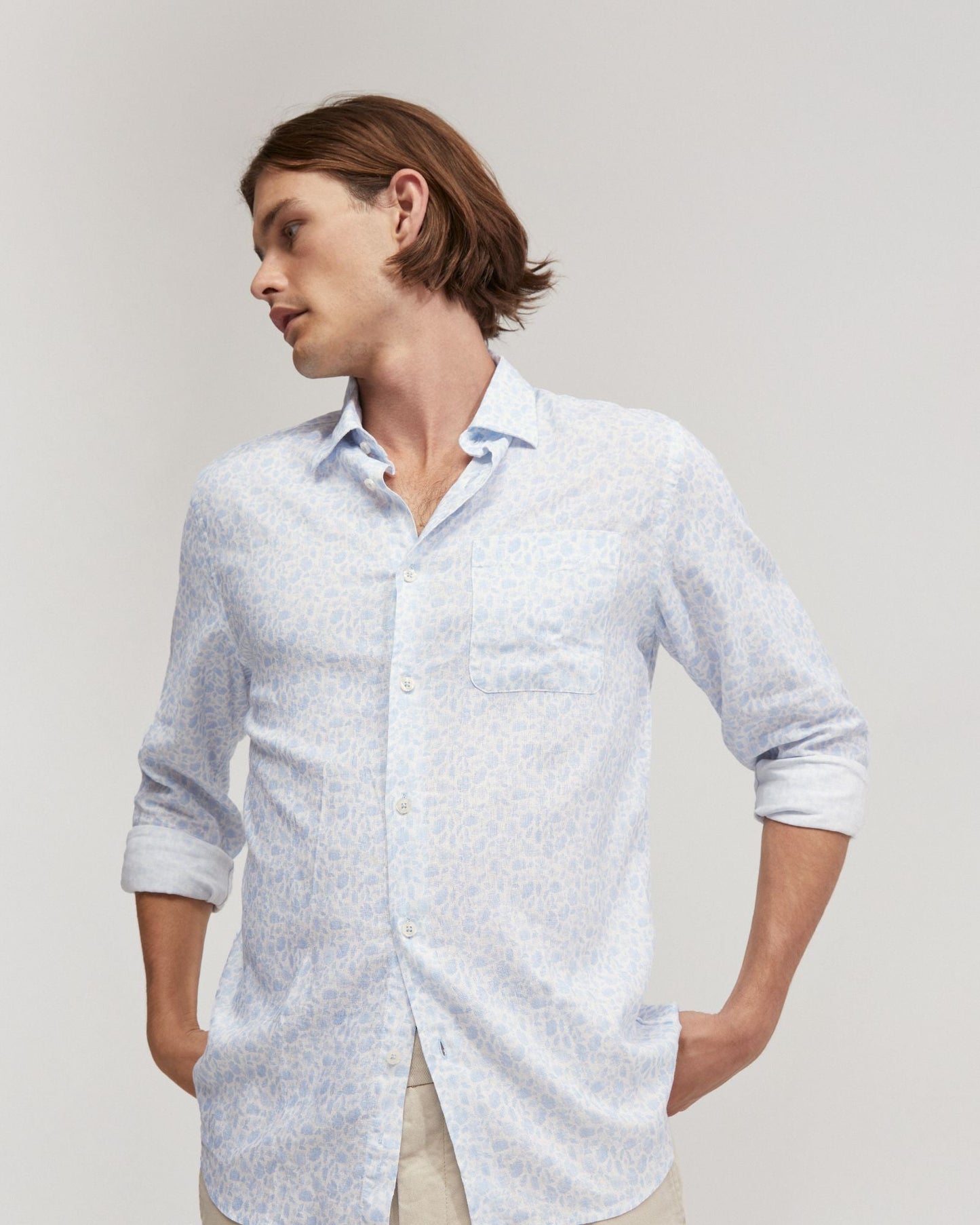 Holloway Linen Blnd Printed Shirt