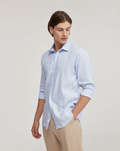 Fergus Linen Striped Shirt