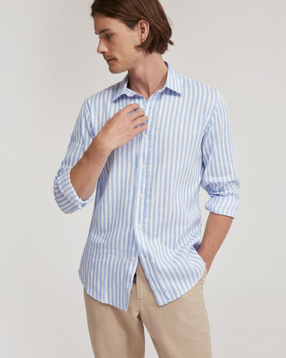 Fergus Linen Striped Shirt
