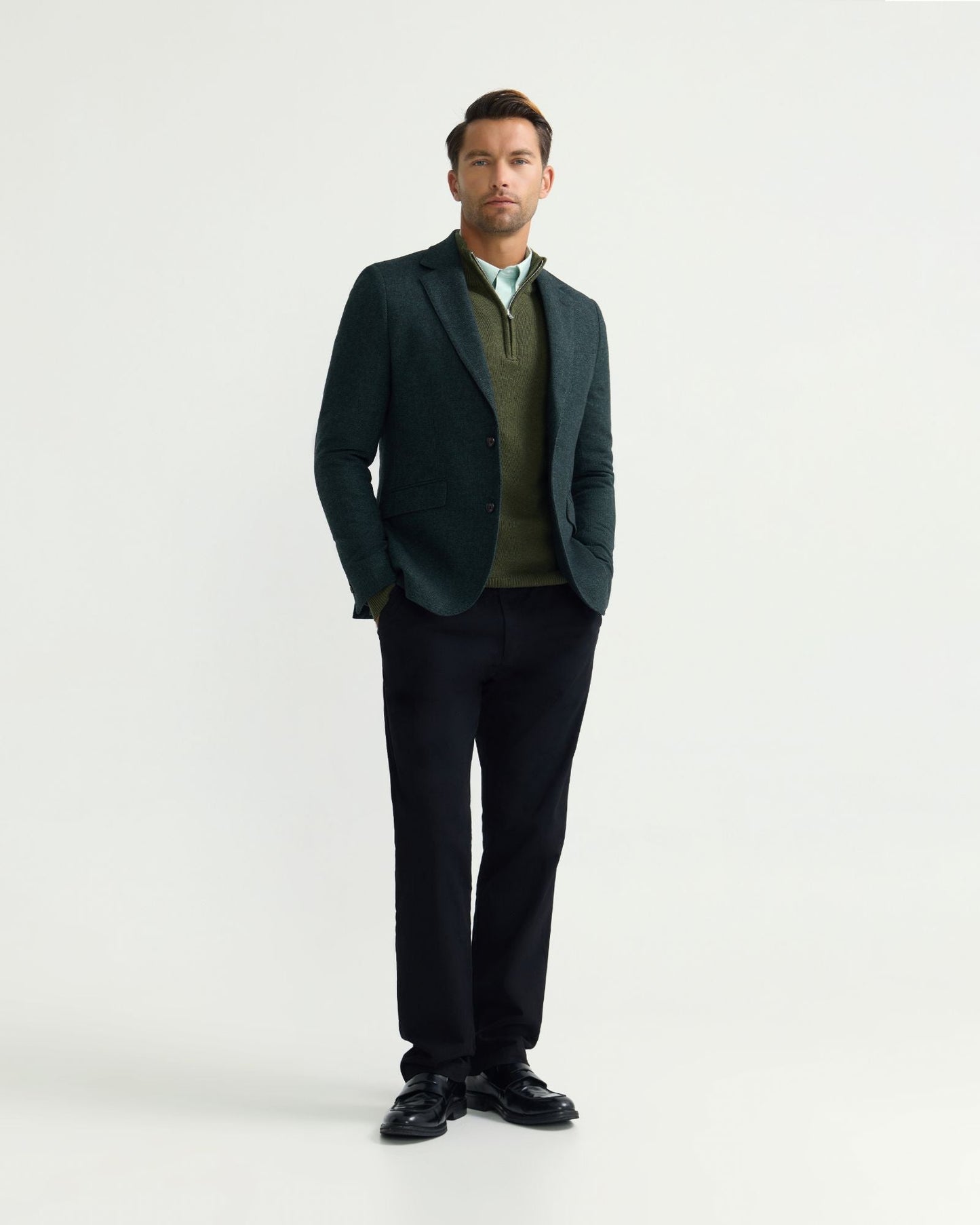 Blake Herringbone Wool Blazer