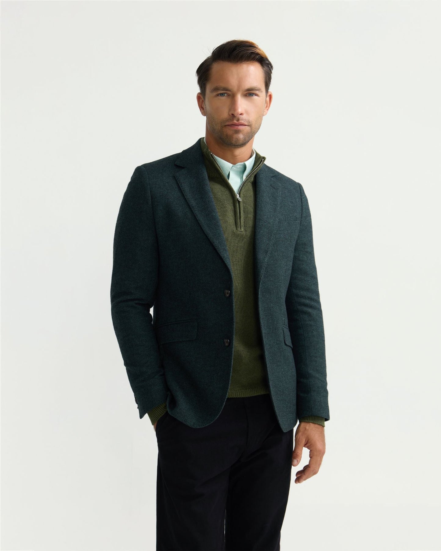 Blake Herringbone Wool Blazer