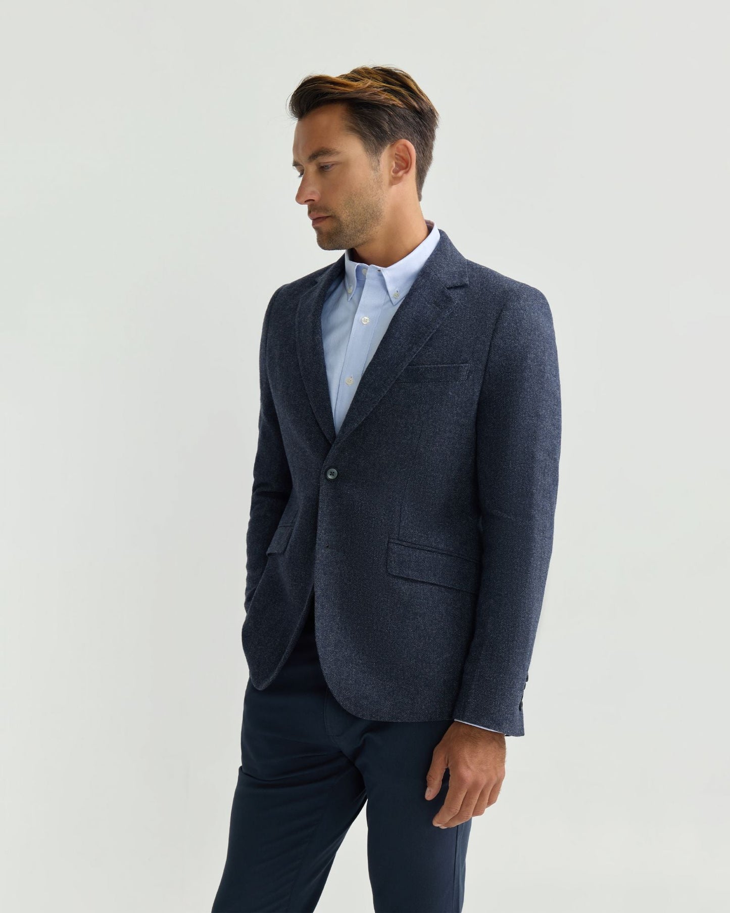Blake Herringbone Wool Blazer