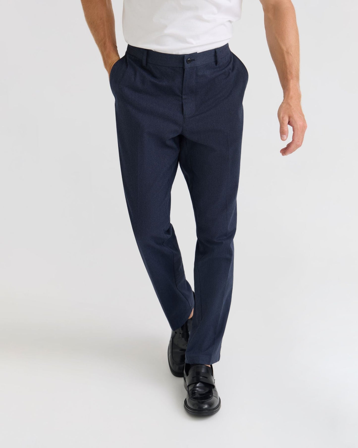 Marlo Herringbone Cotton Trousers