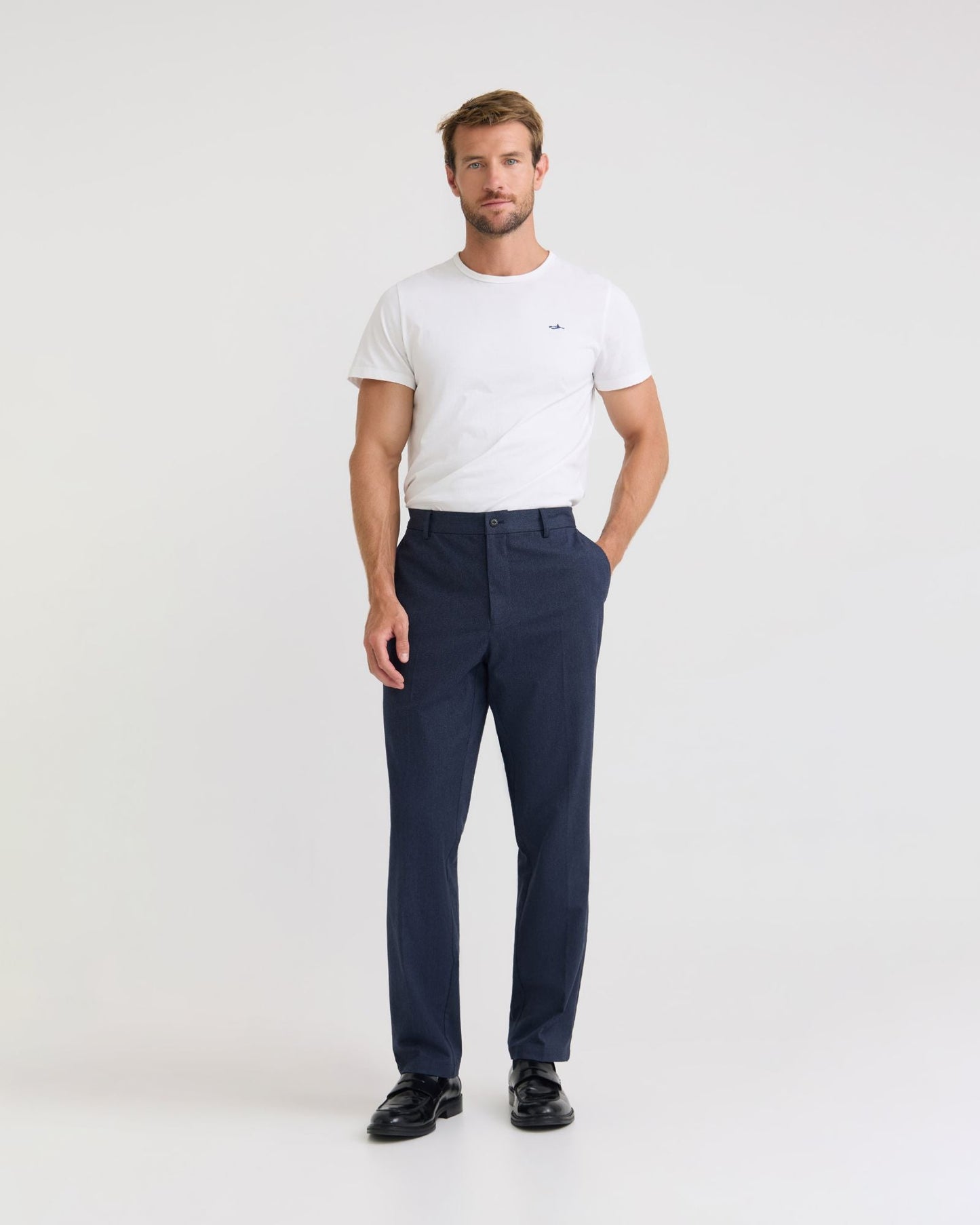 Marlo Herringbone Cotton Trousers
