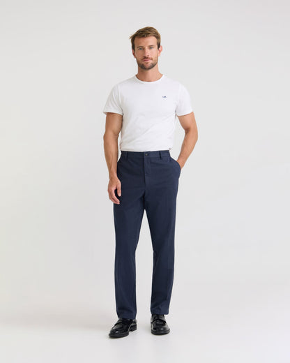 Marlo Herringbone Cotton Trousers