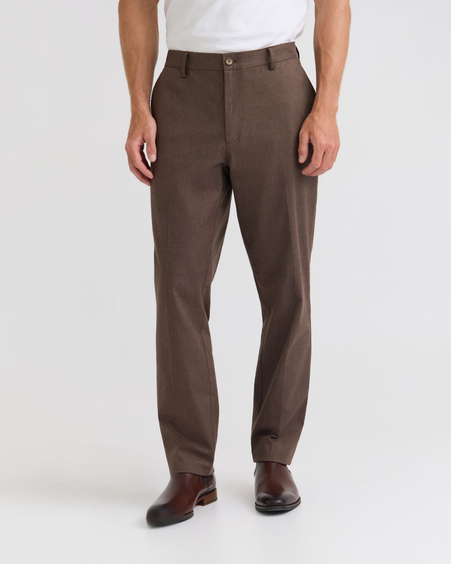 Marlo Herringbone Cotton Trousers