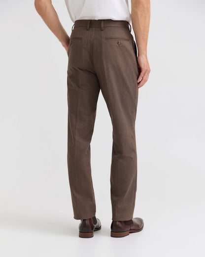 Marlo Herringbone Cotton Trousers