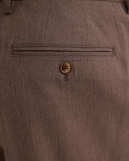 Marlo Herringbone Cotton Trousers