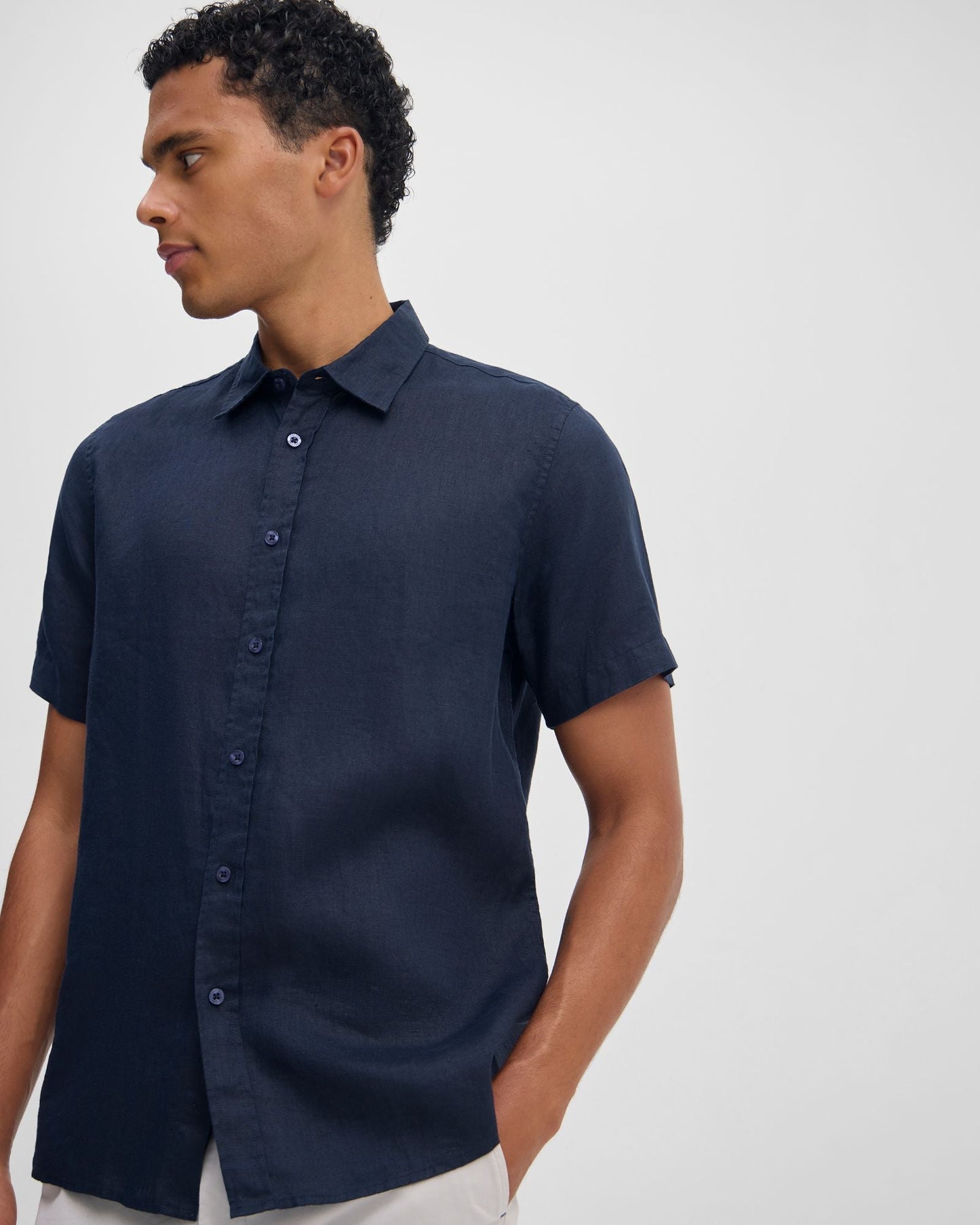 Leyton French Linen Short Sleeve Shirt