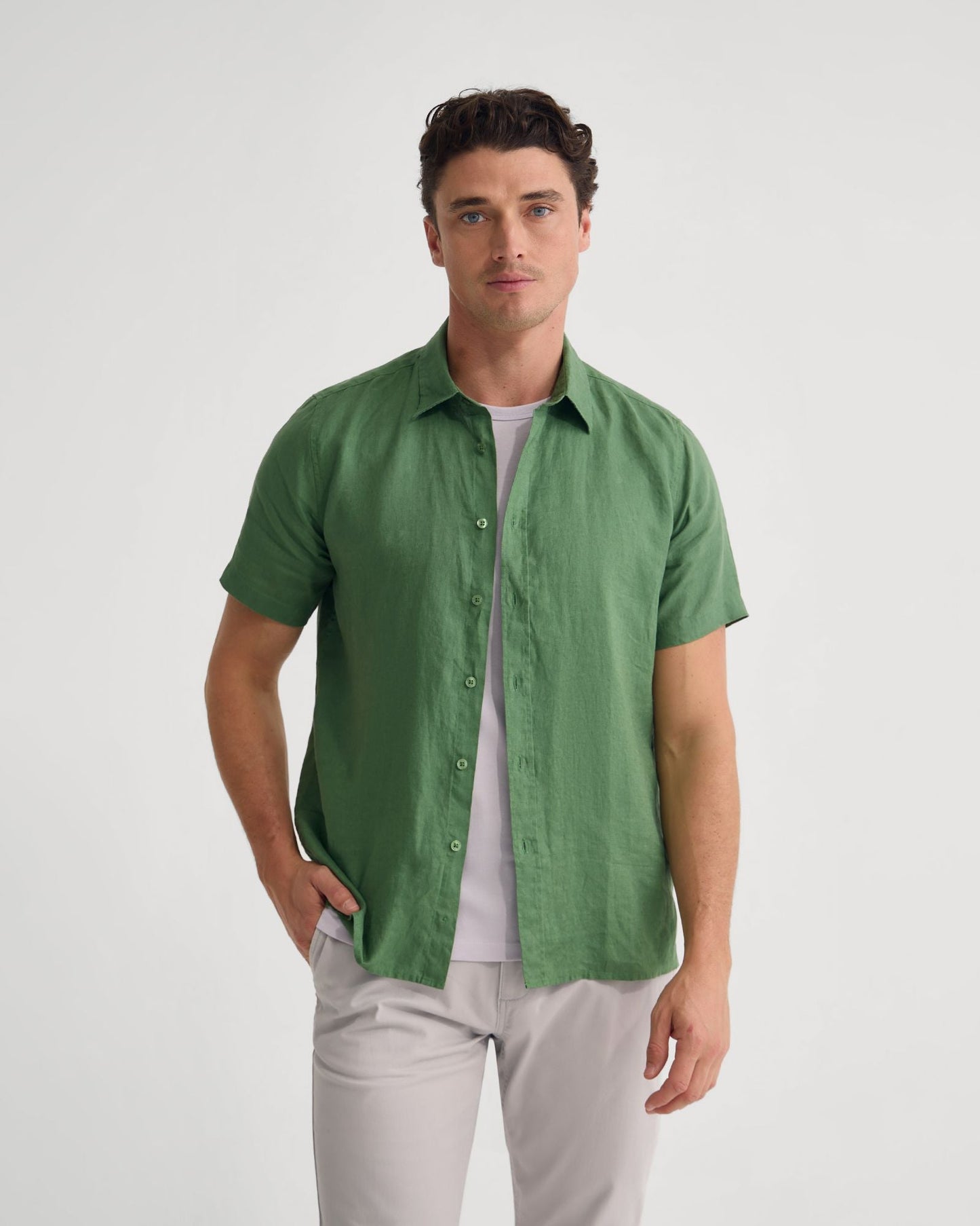 Leyton French Linen Short Sleeve Shirt