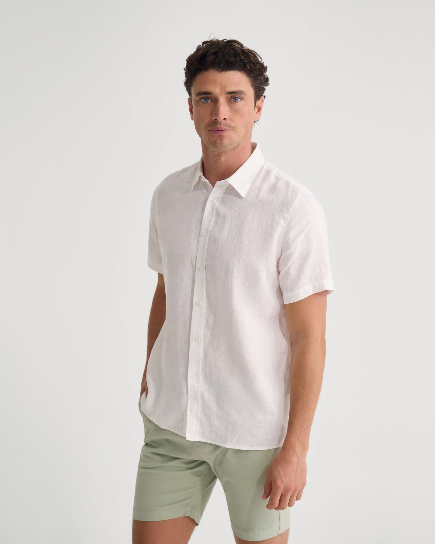 Leyton French Linen Short Sleeve Shirt
