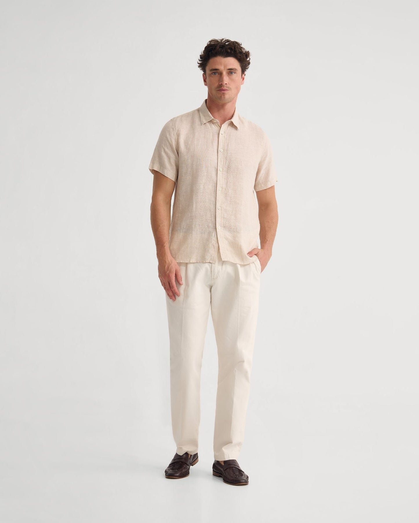 Leyton French Linen Short Sleeve Shirt