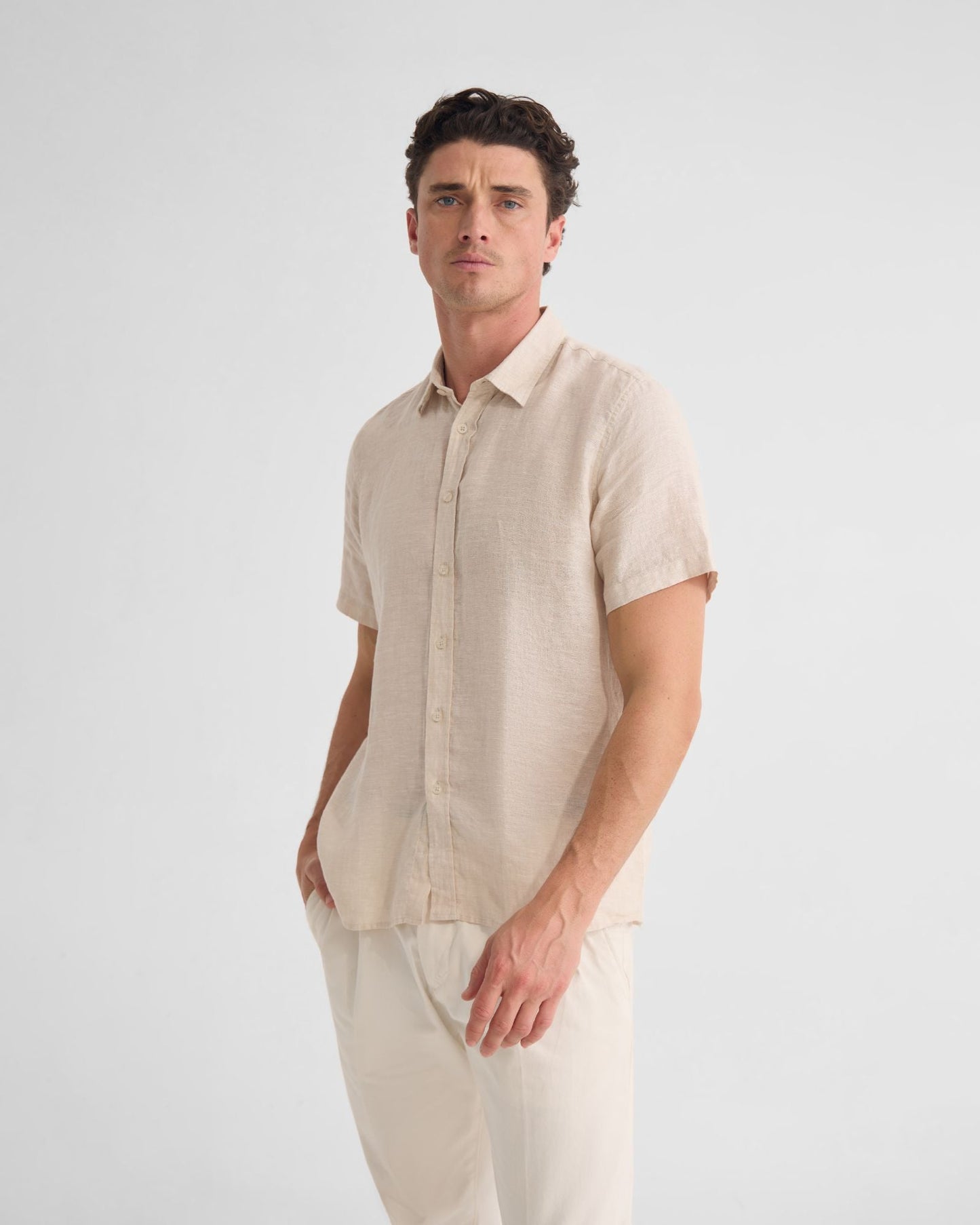 Leyton French Linen Short Sleeve Shirt