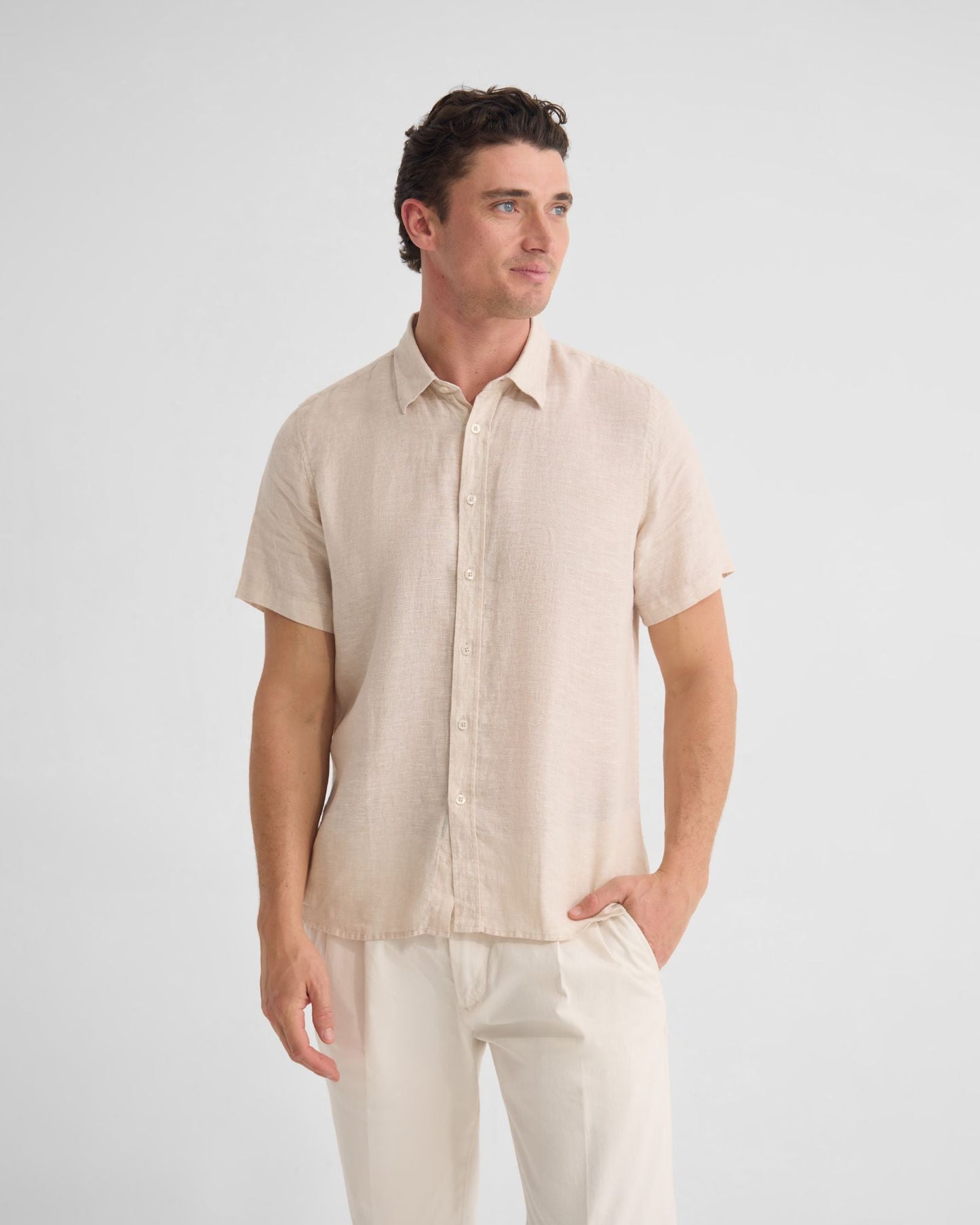 Leyton French Linen Short Sleeve Shirt