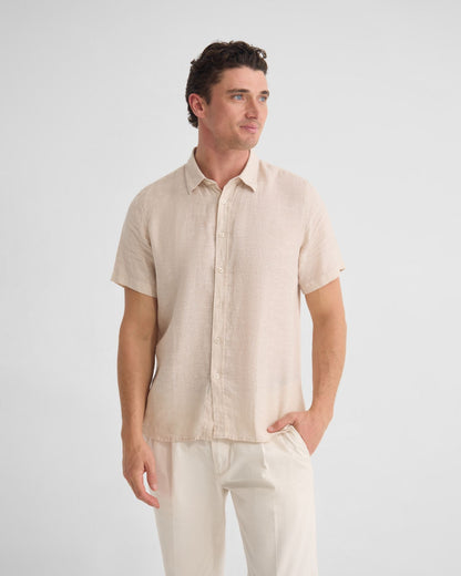 Leyton French Linen Short Sleeve Shirt