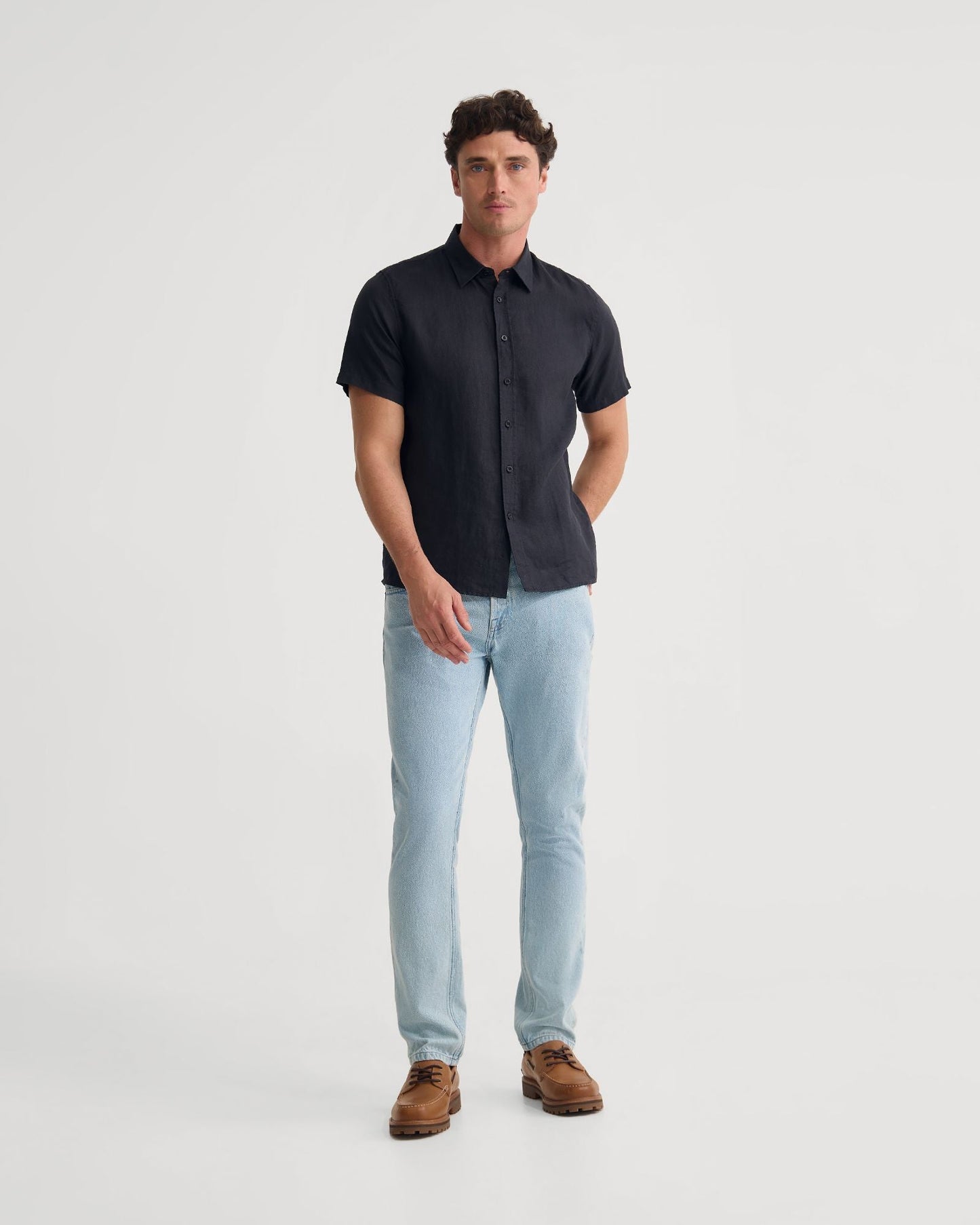 Leyton French Linen Short Sleeve Shirt