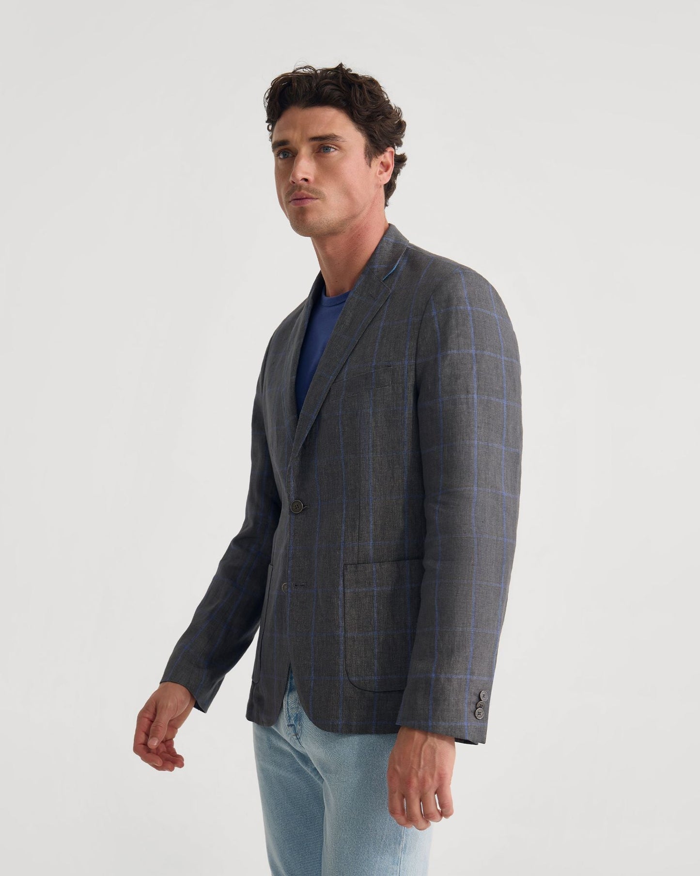 Milton Linen Check Blazer