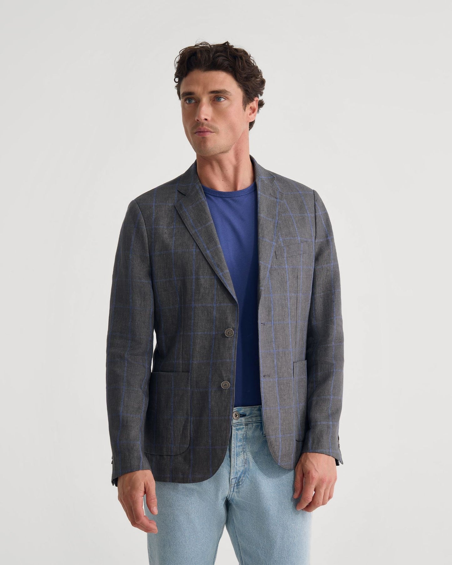 Milton Linen Check Blazer