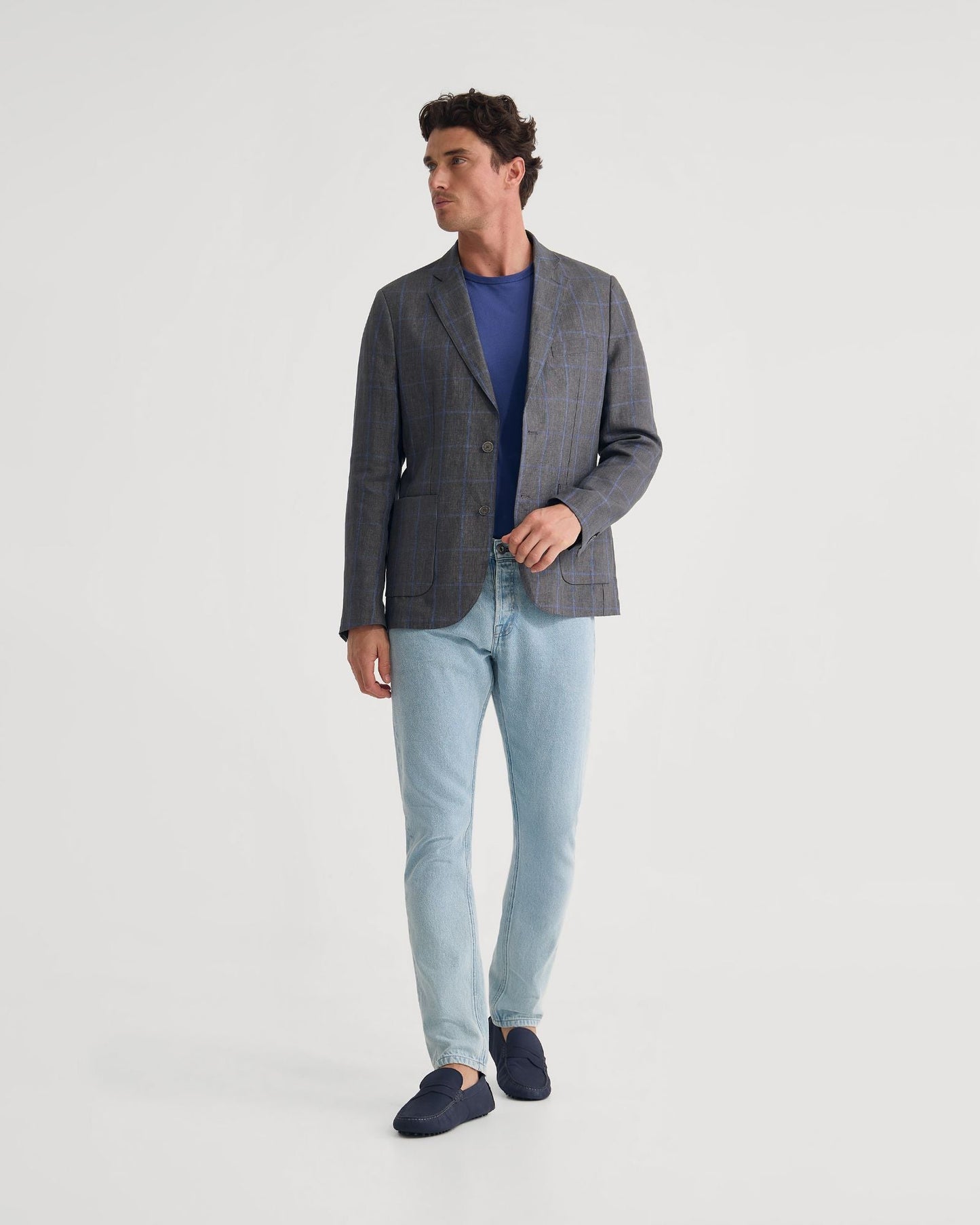 Milton Linen Check Blazer