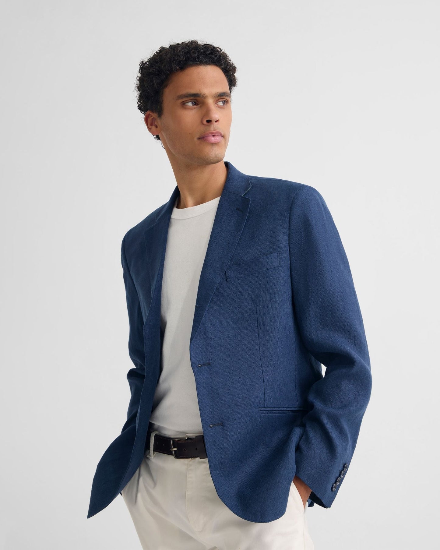 3 Button Linen Milton Blazer