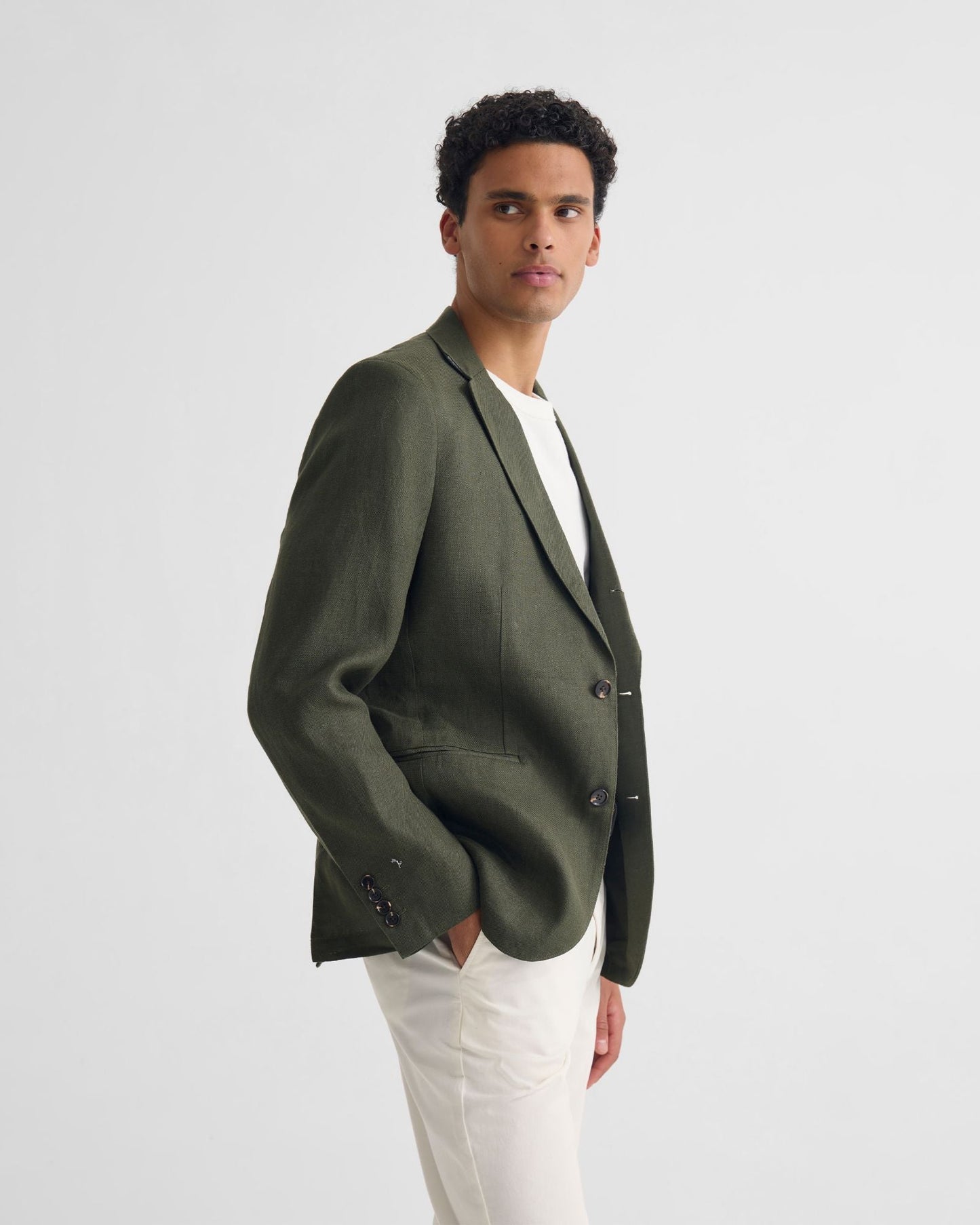 3 Button Linen Milton Blazer