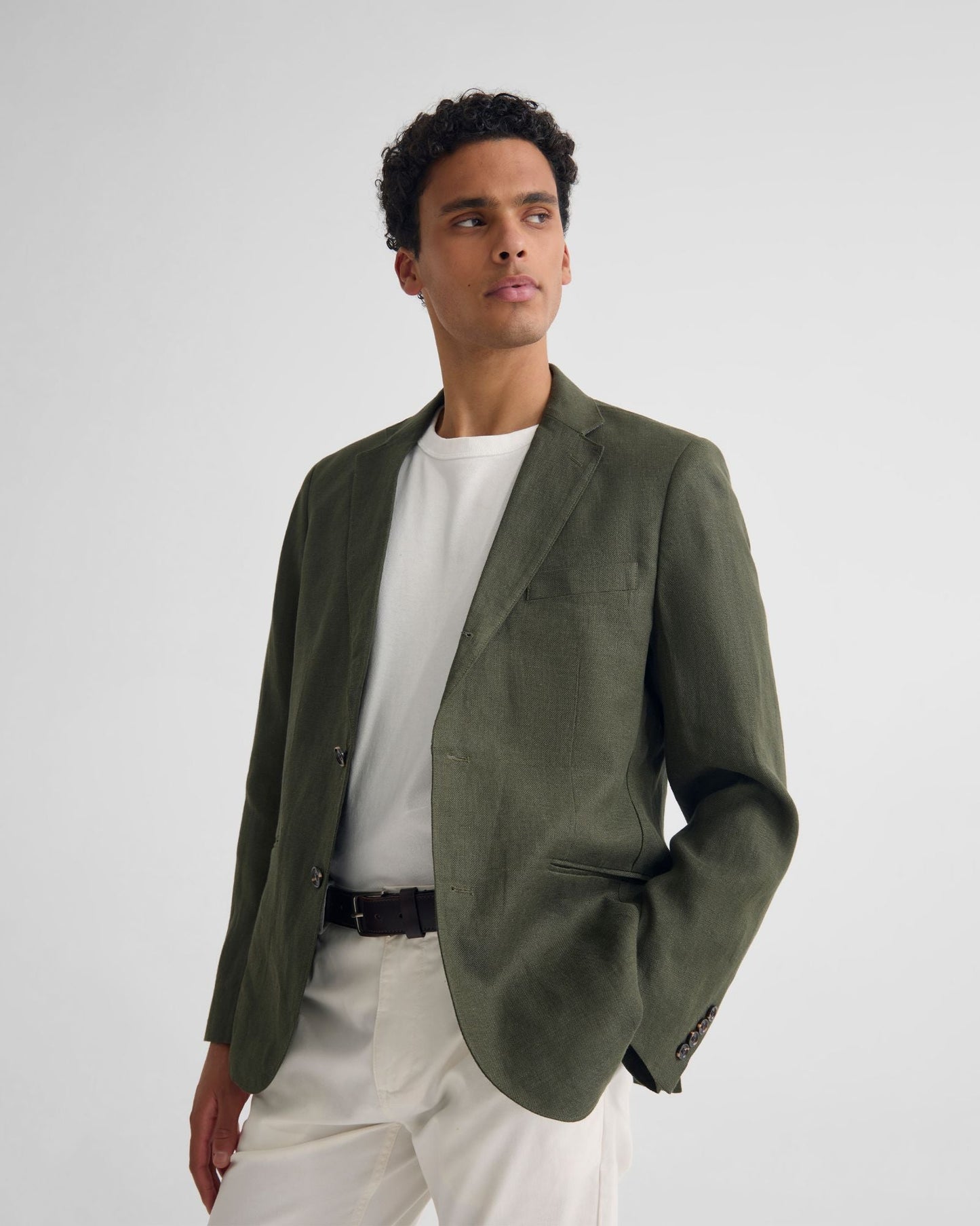 3 Button Linen Milton Blazer