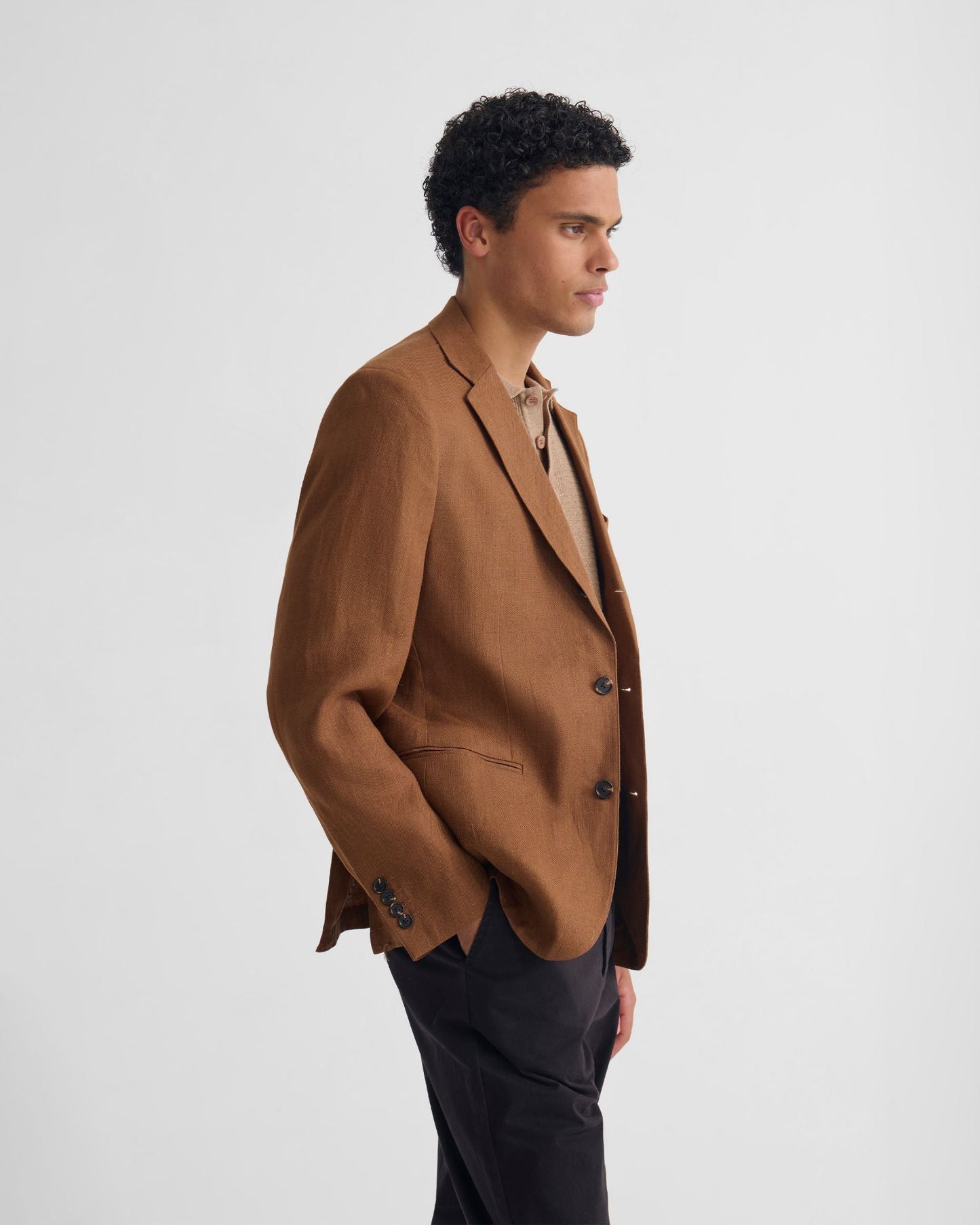 3 Button Linen Milton Blazer