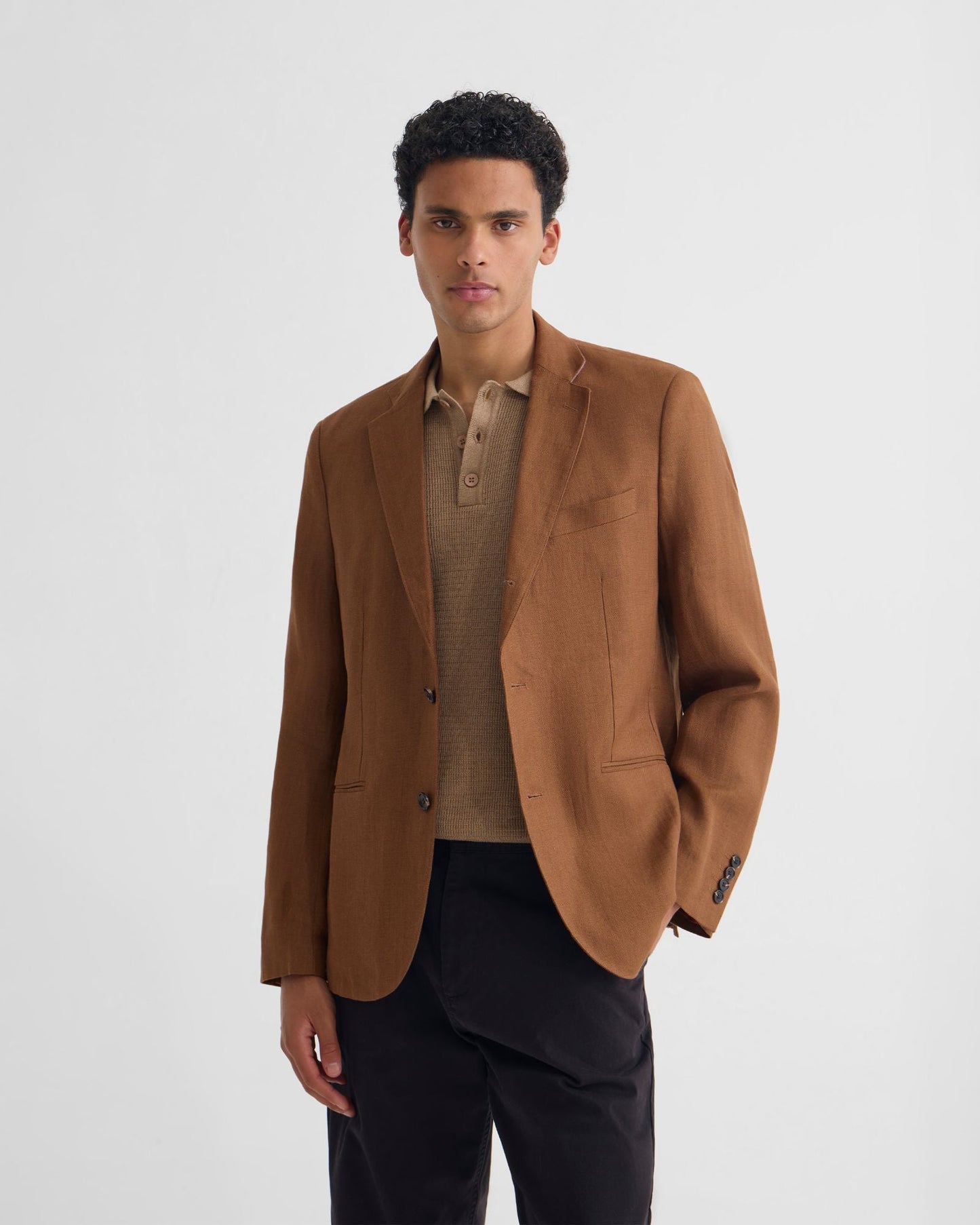 3 Button Linen Milton Blazer
