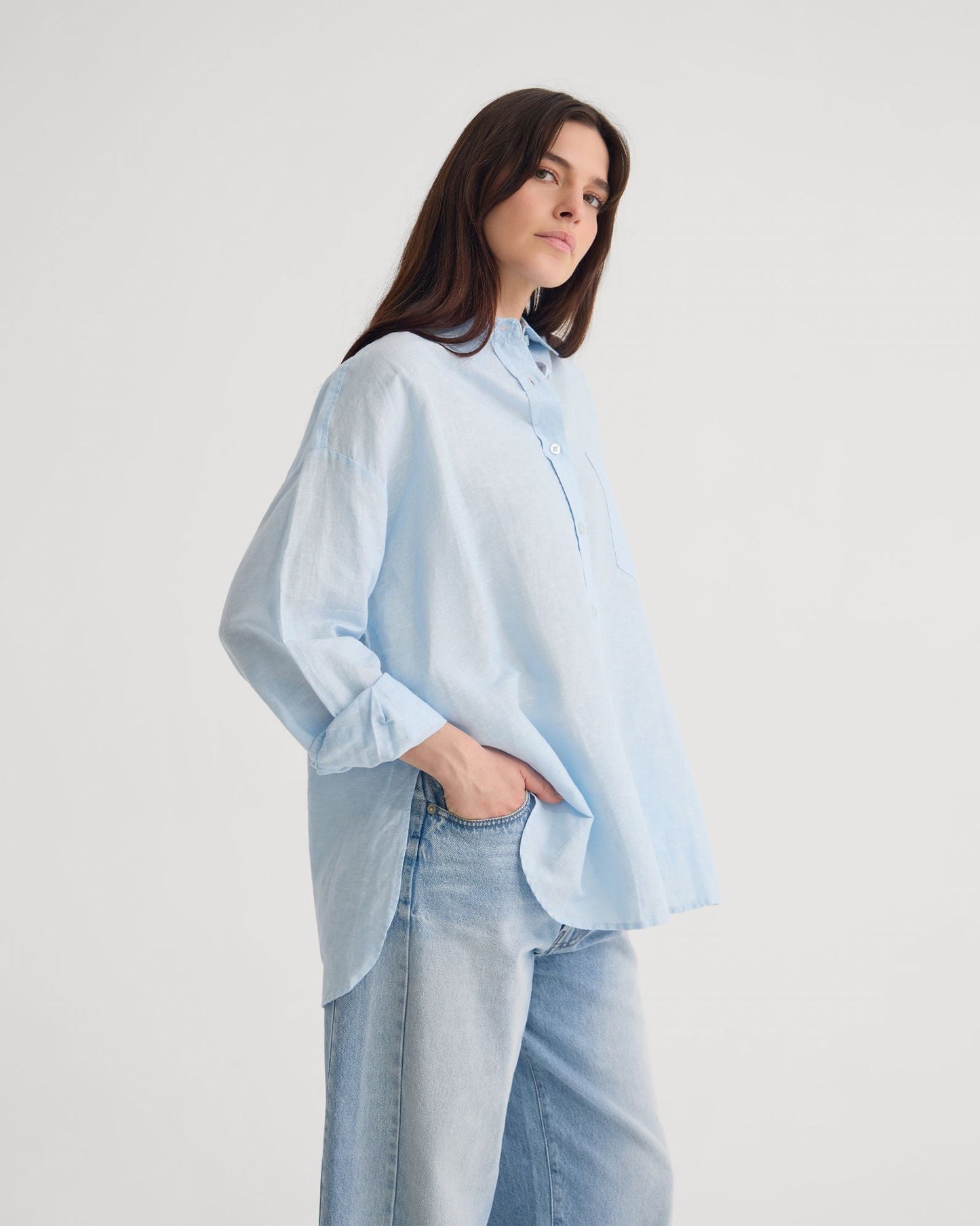 Erika Washed Casual Linen Shirt