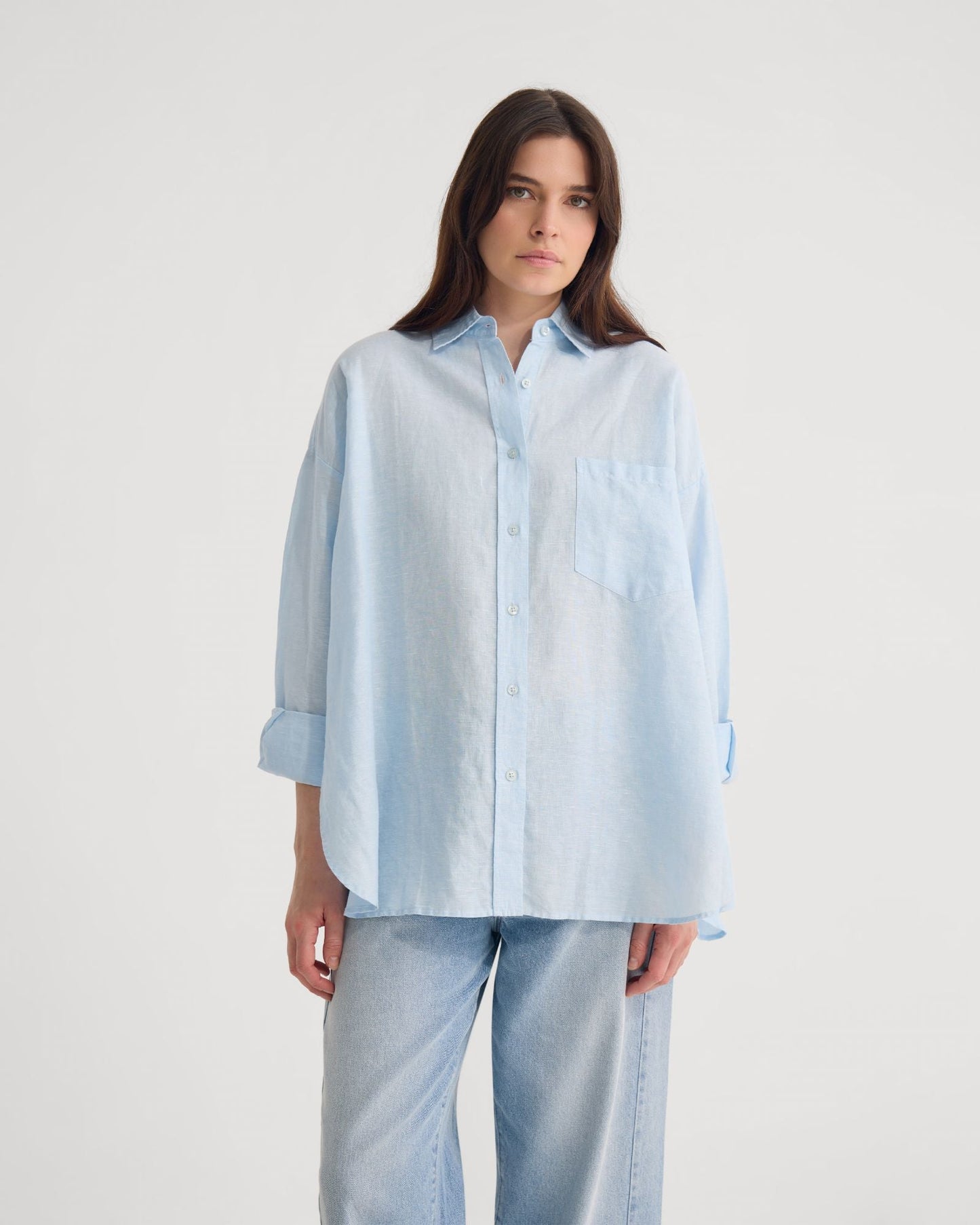 Erika Washed Casual Linen Shirt