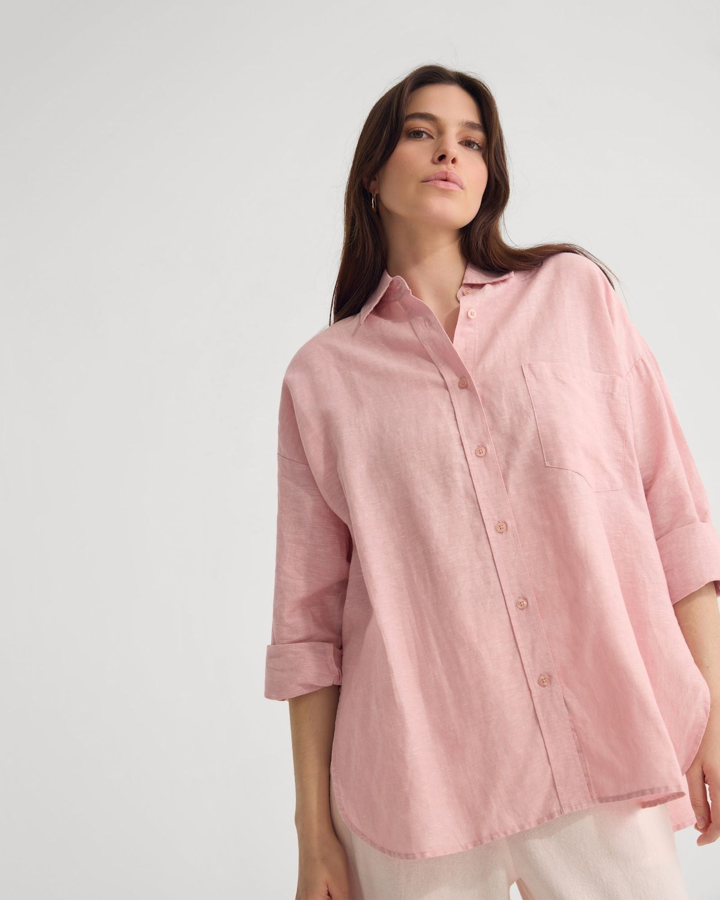 Erika Washed Casual Linen Shirt