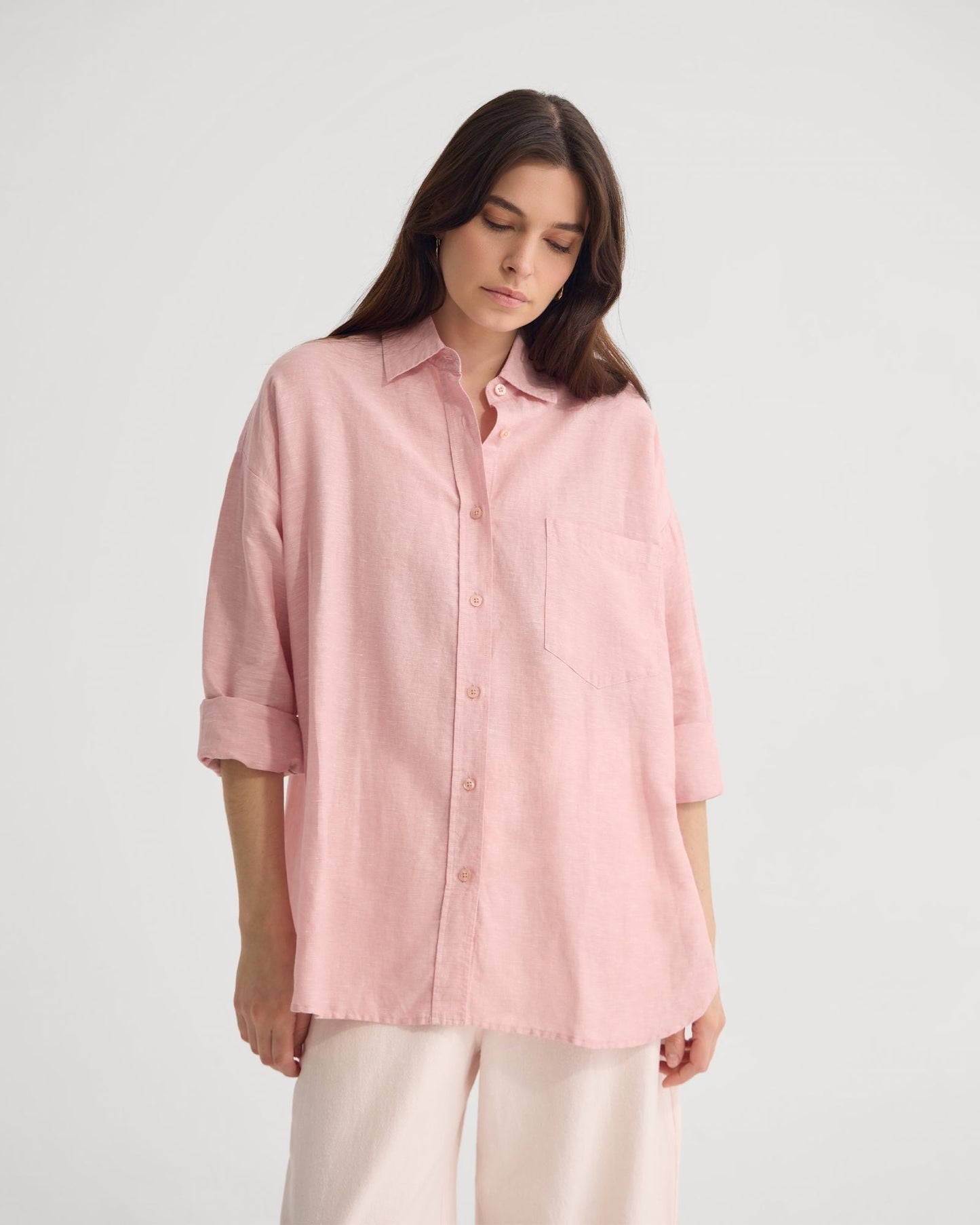 Erika Washed Casual Linen Shirt
