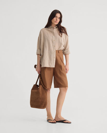 Erika Washed Casual Linen Shirt
