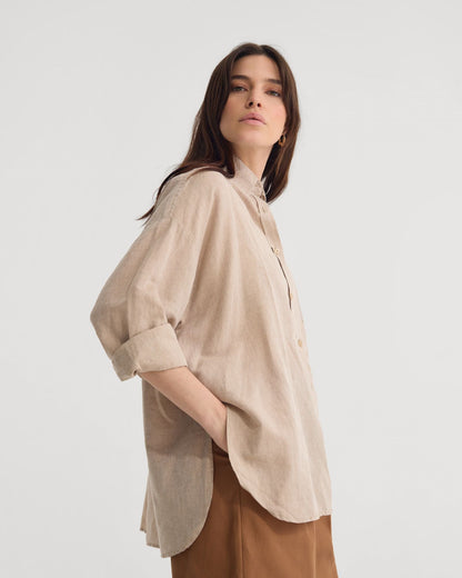 Erika Washed Casual Linen Shirt
