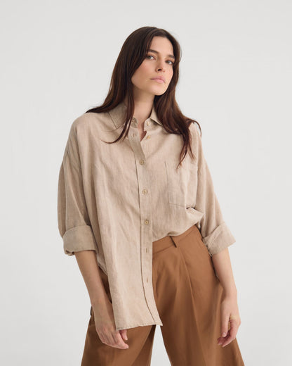 Erika Washed Casual Linen Shirt