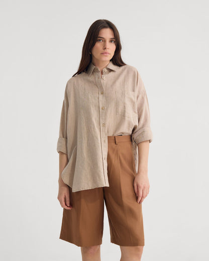 Erika Washed Casual Linen Shirt
