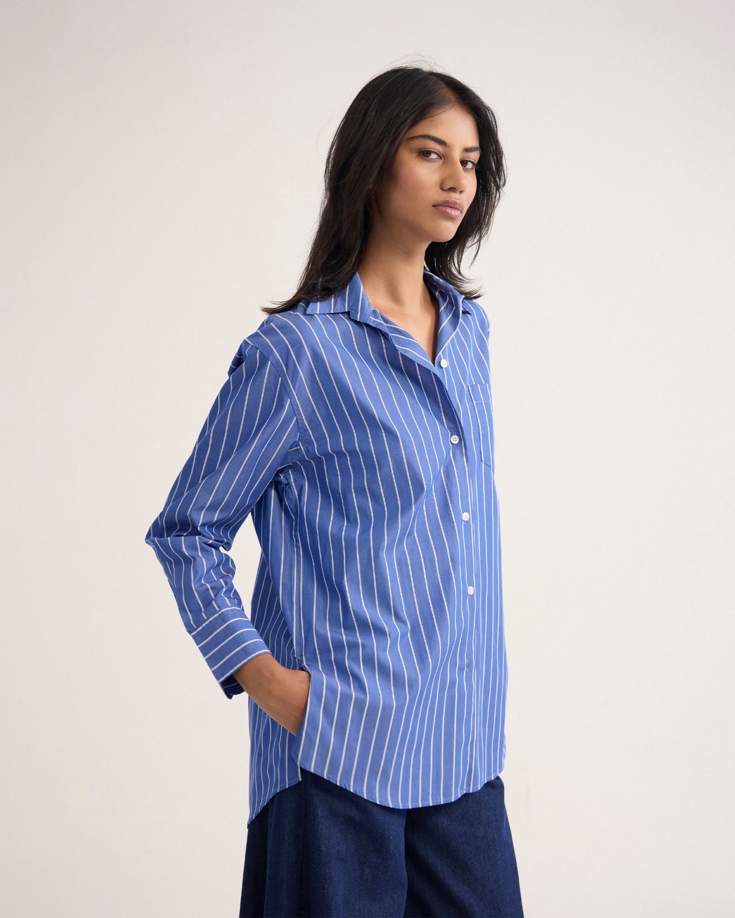 Hailey Striped Euro Fabric Shirt