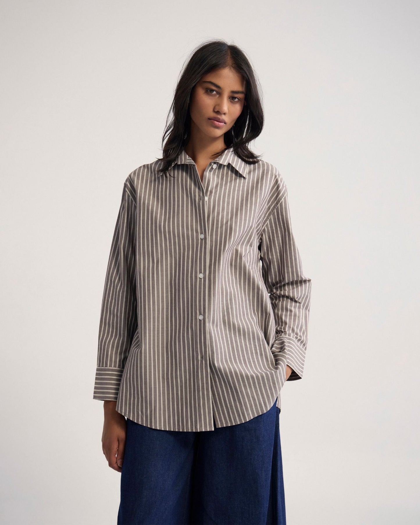Hailey Striped Euro Fabric Shirt