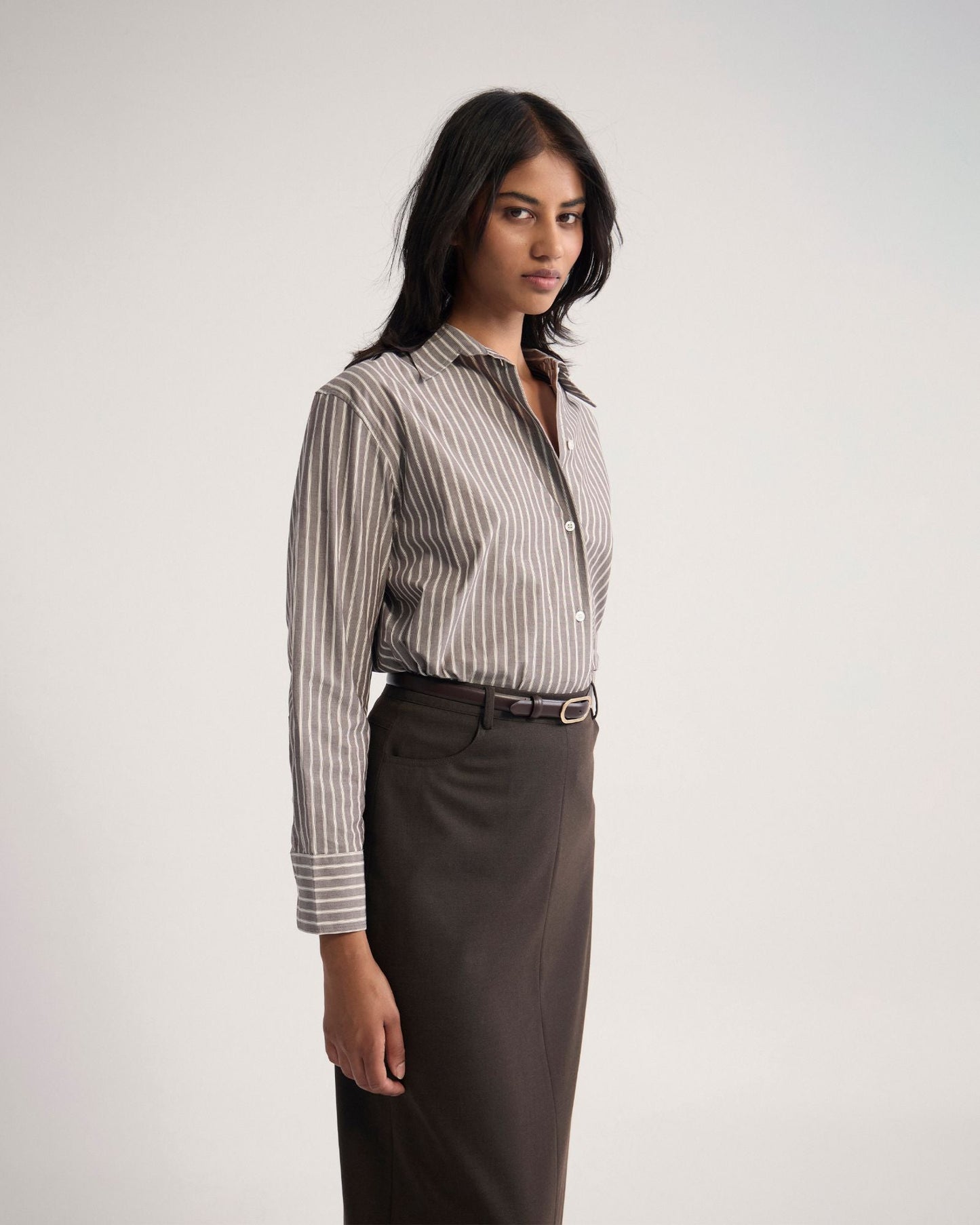 Hailey Striped Euro Fabric Shirt